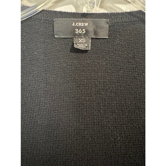 J. Crew 365 Women's Black Juliette Collarless Sweater-blazer Wool Blend Size XS - Picture 3 of 6